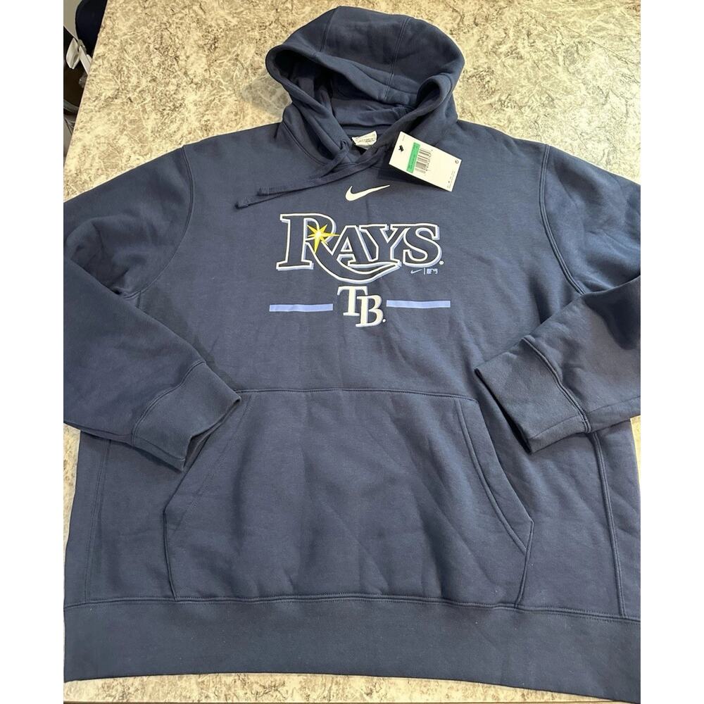 NWT Men’s Nike Tampa Bay Rays Fleece Hoodie XL Navy Sweatshirt X-Large